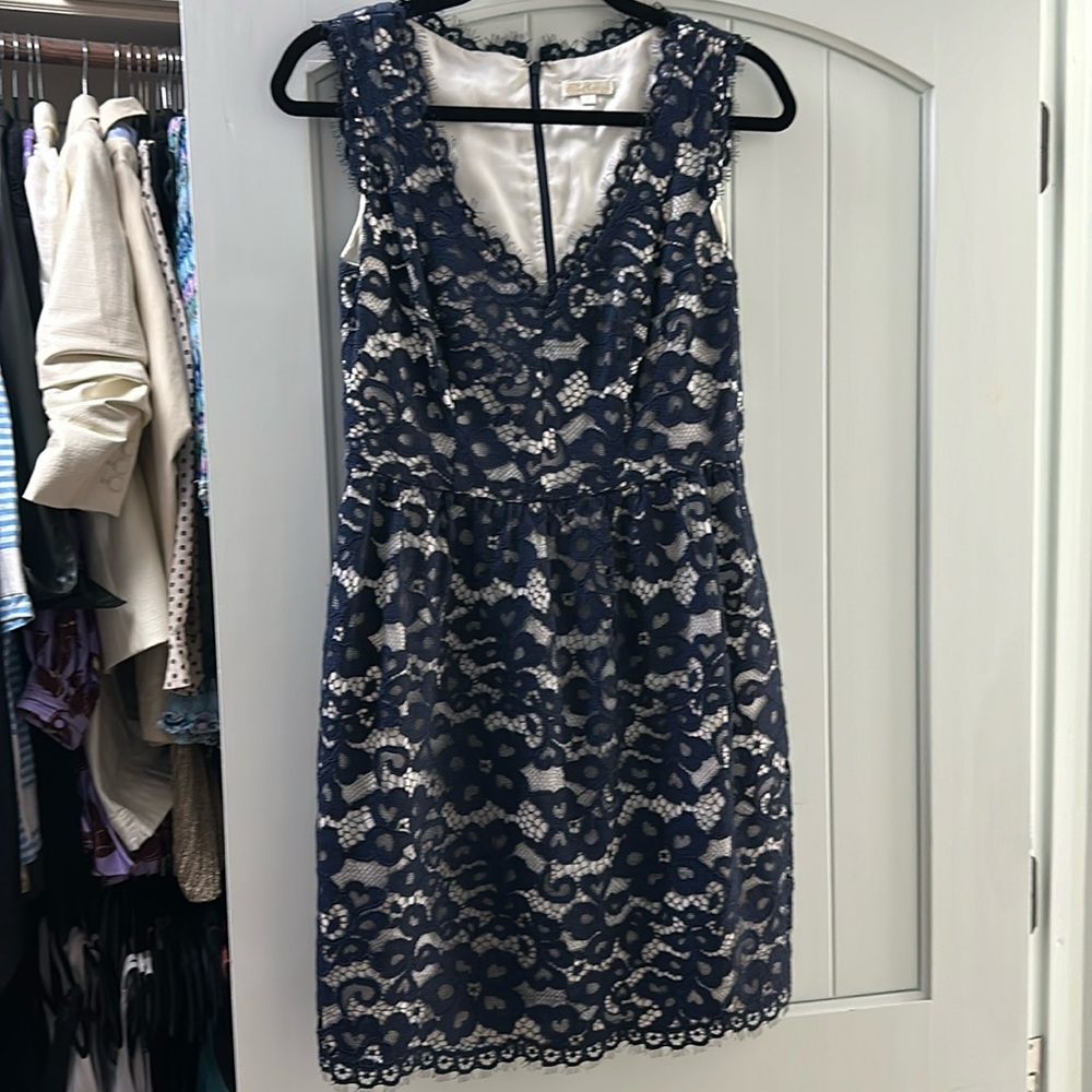 Navy Lace Shoshanna Dress, Size 6